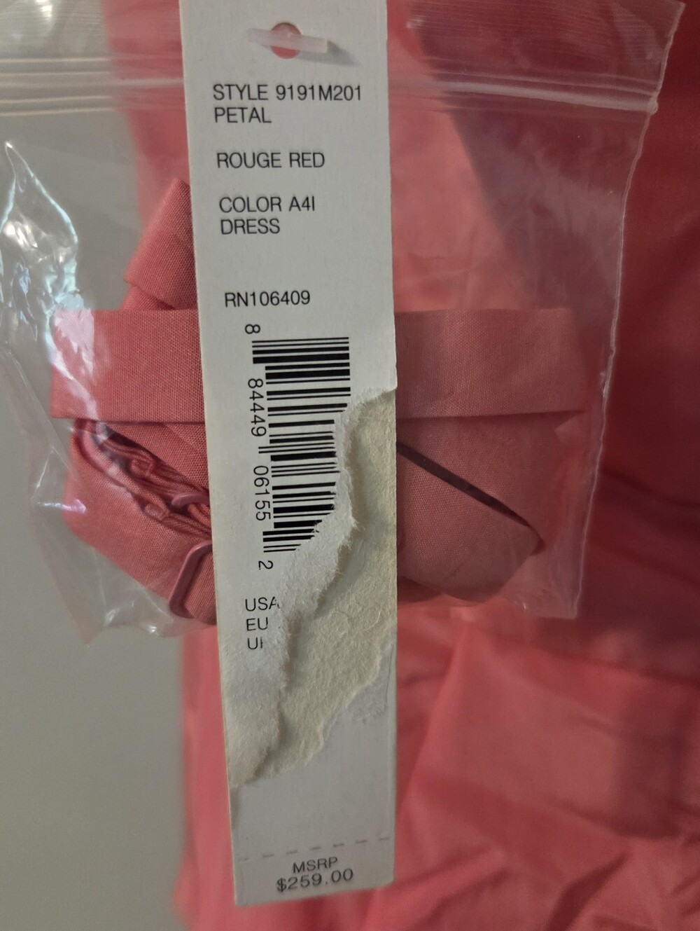 Antonio Melani Womens Pink Petal Tierd Silk Blend Strapless Mini Dress Sz 4 - Picture 5 of 9